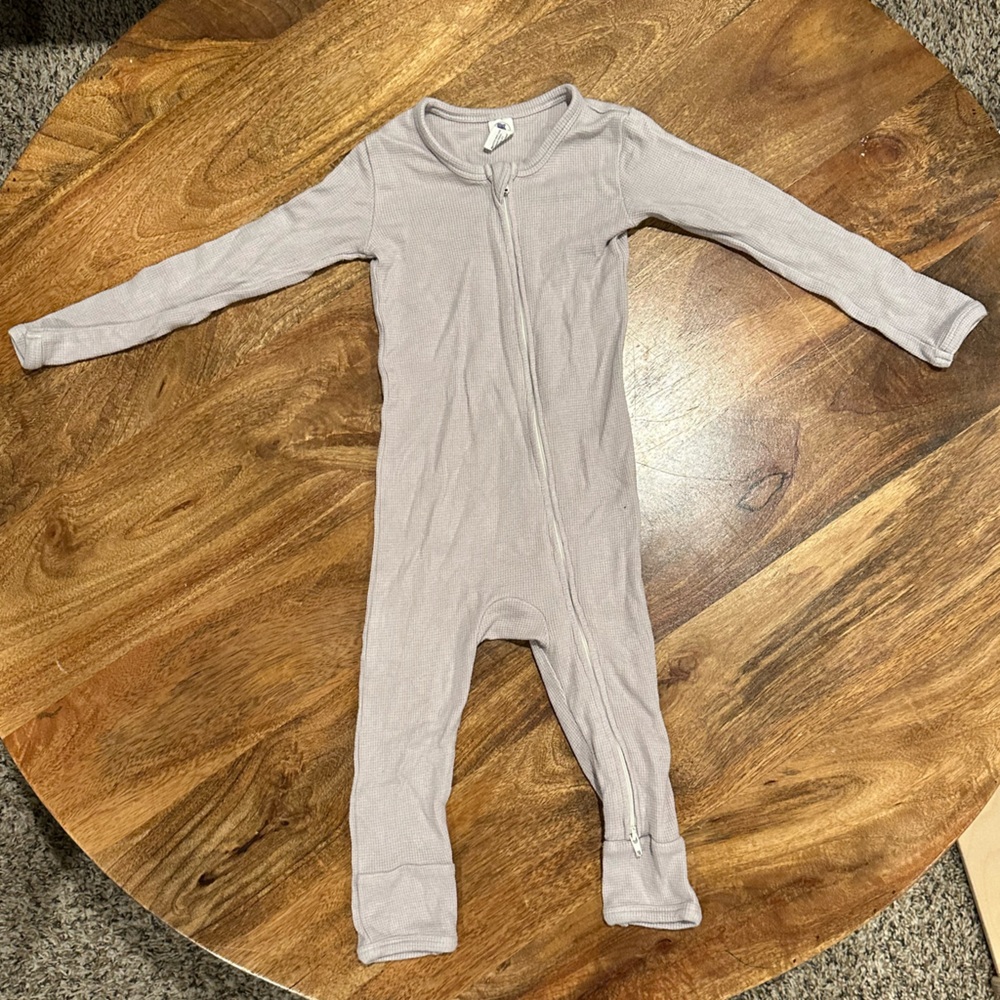 Larkspur baby waffle one piece romper, 18-24m
